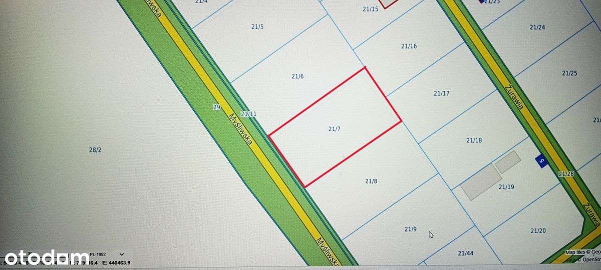 Działka w Wyszecinie k. Luzina z Mpzp-7