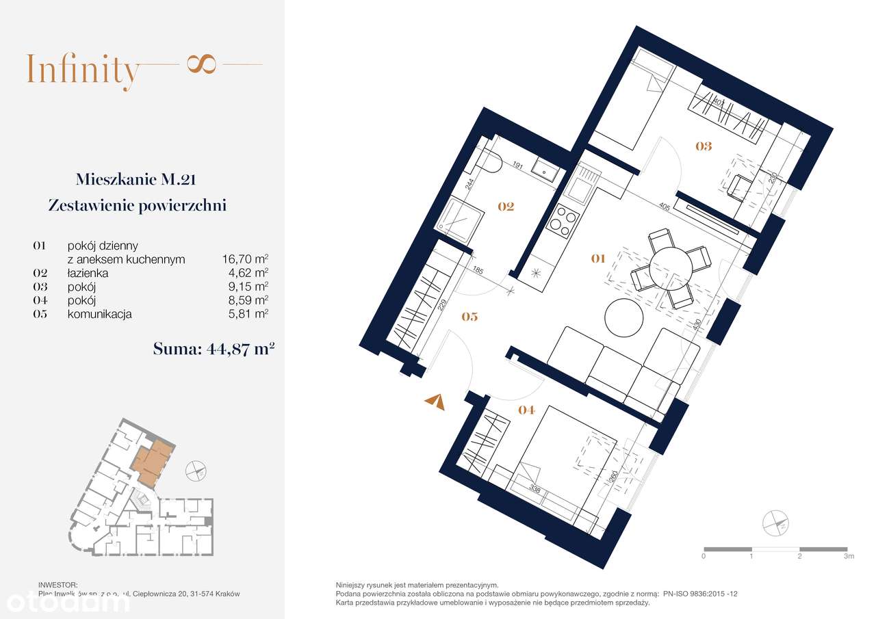 Infinity | mieszkanie 3-pok. | 21 - Pełny obrazek: 2/9