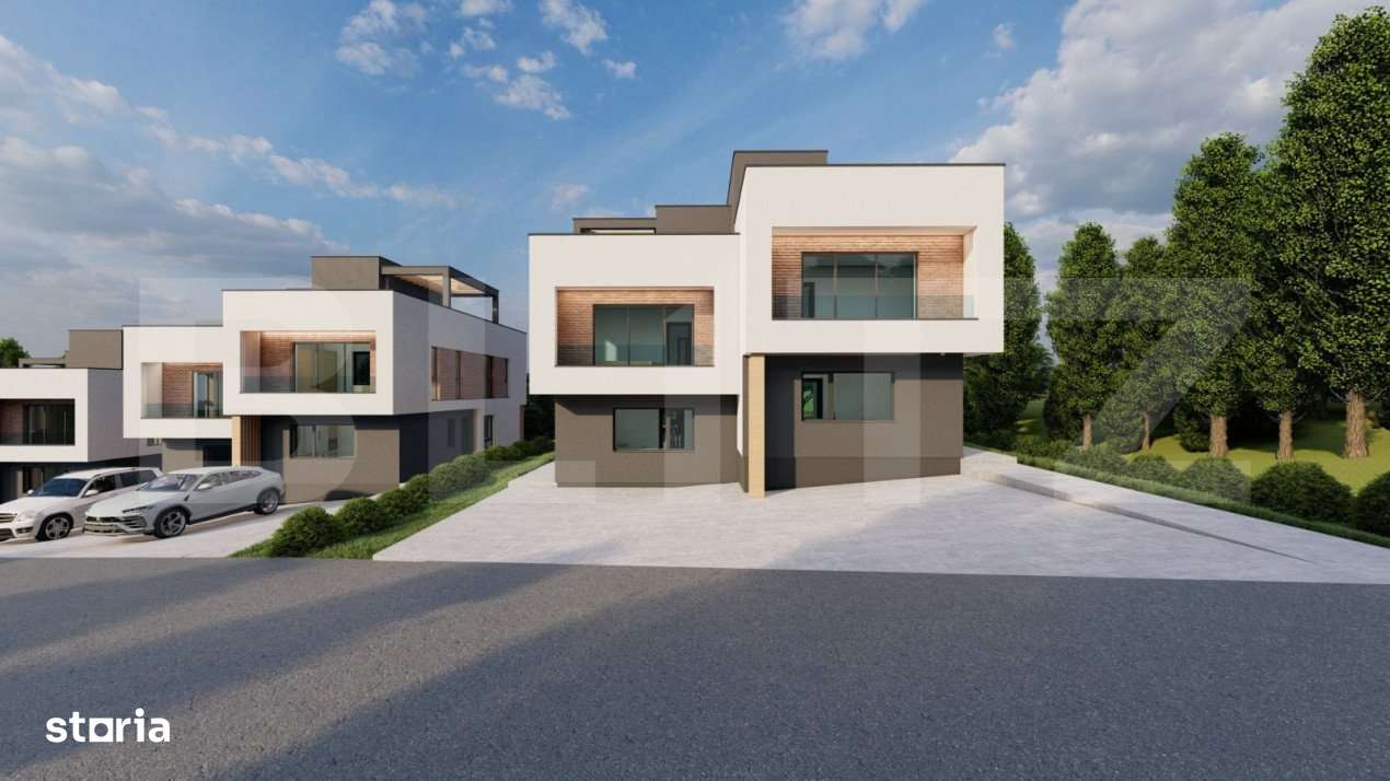 Case cuplate, cu pompa de caldura, panouri fotovoltaice, terasa, zona - Imagine principală: 4/18