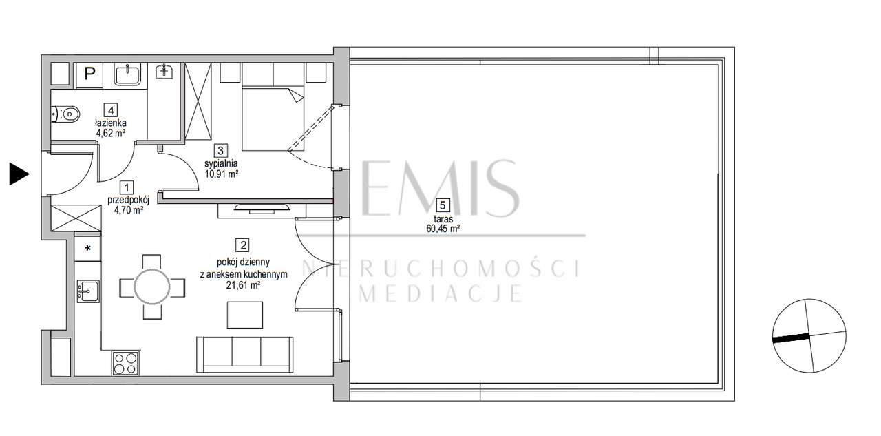 Mieszkanie z wielkim tarasem - 1,7 km od plaży-15