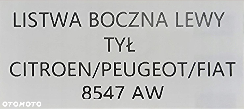 NOWA ORG LISTWA BOCZNA LEWY TYŁ CITROEN JUMPER PEUGEOT BOXER FIAT DUCATO - 6