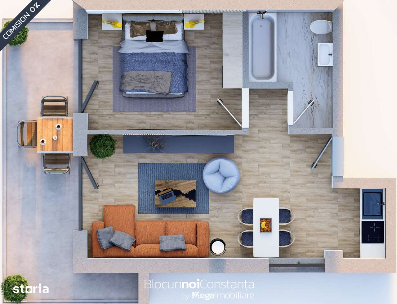 #TVA inclus: Apartament cu 2 camere la cheie - Sea Breeze, Mamaia Nord-18