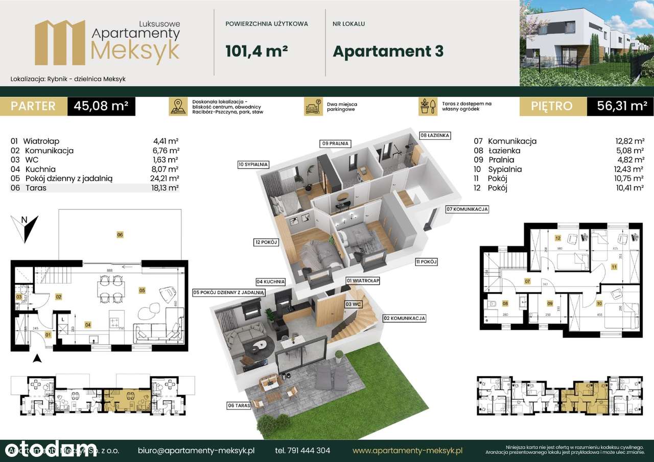 Dwupoziomowy apartament z ogródkiem w spokojnej okolicy/blisko centum-9