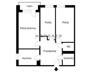 Mieszkanie 3 - pokojowe o pow.65,20 m2 .