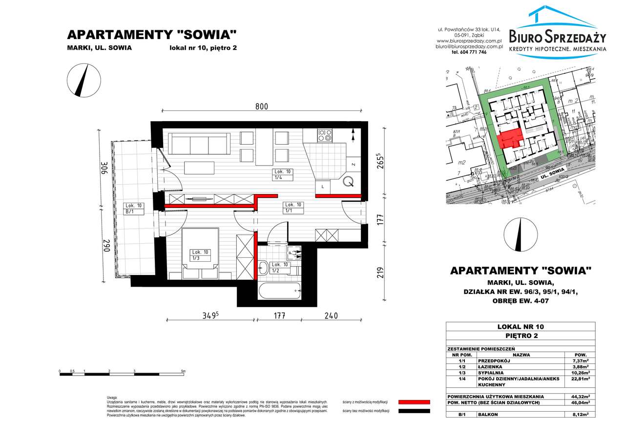 2 POKOJE W APARTAMENTOWCU Z DUŻYM BALKONEM - Pełny obrazek: 2/9