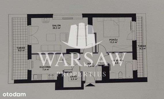 Marina Mokotów - rozkładowe 2 pokoje na 6 piętrze-11
