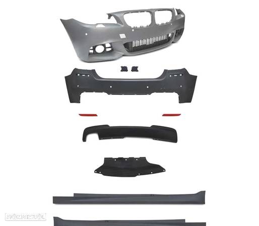 KIT CARROÇARIA PACK M PARA BMW SERIE 5 F10 13-17 COM PDC + LAVA-FARÓIS - 2