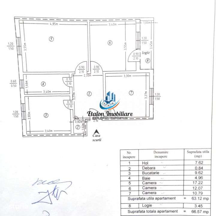 Apartament 3 camere, etaj 4, Zona Spital Maratei-9