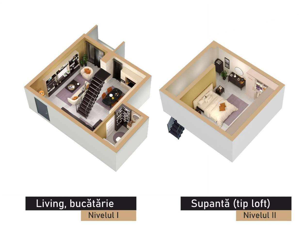 Loft open space  pe 2 nivele - Rezidential Movas-10