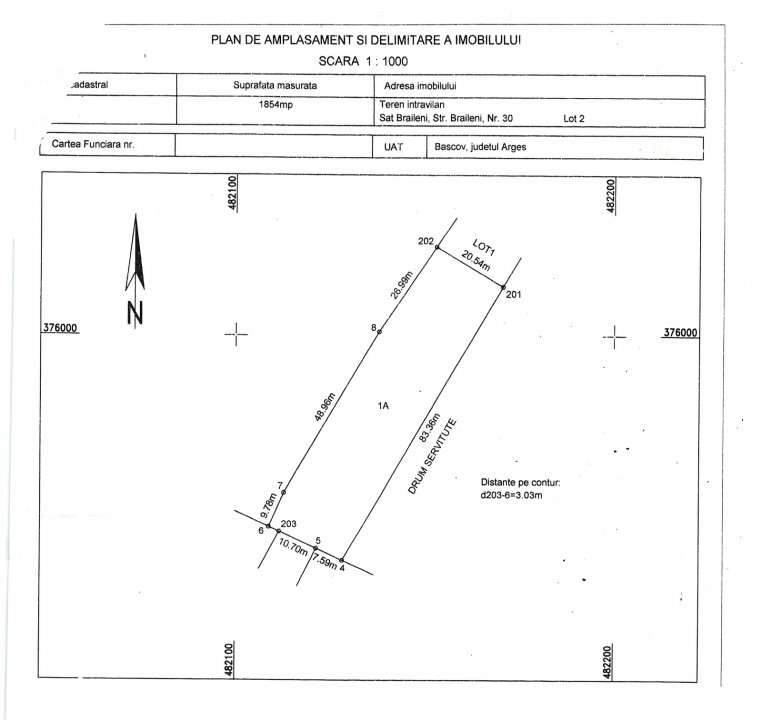 Teren 500-800 mp Braileni-Valea Ursului parcelabil - Imagine principală: 4/4