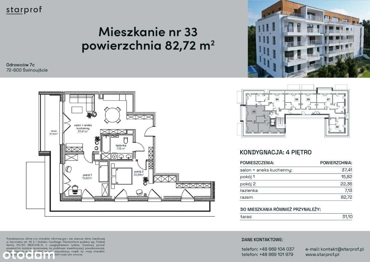 Mieszkanie z widokiem na las, balkonem i tarasem-9