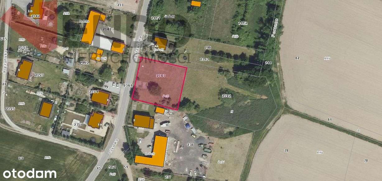 Działka bud./m.Ręków/1479 mkw/woda/droga asfaltowa-1