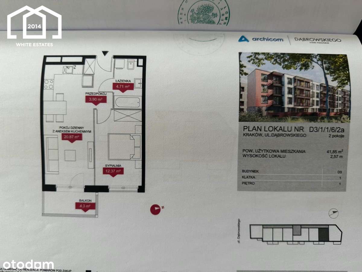 Centrum Nowe 2 pokoje 42 m2 | Kraków | Zabłocie-6