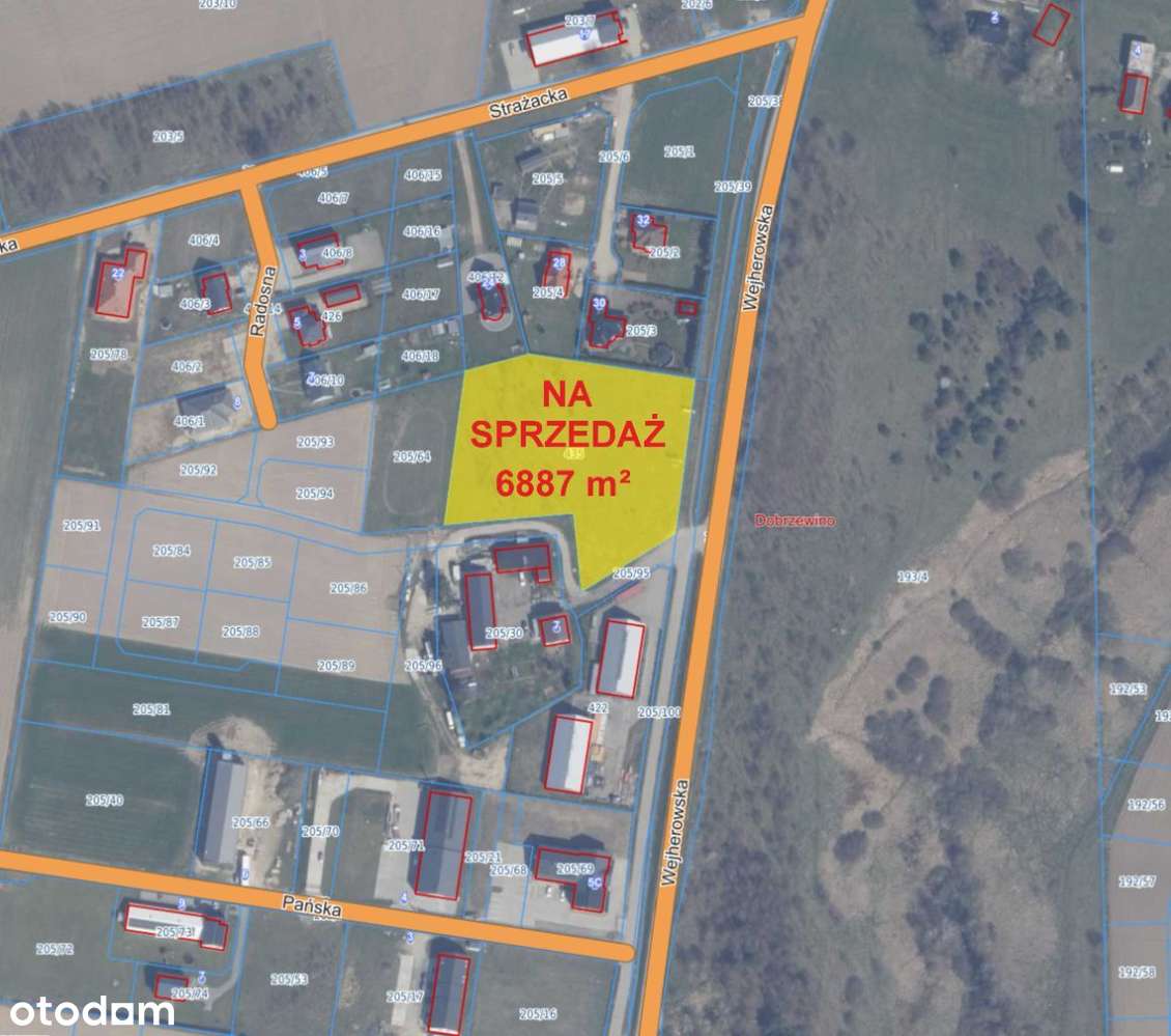 Działka inwestycyjna w DOBRZEWINIE, Gdynia, S6