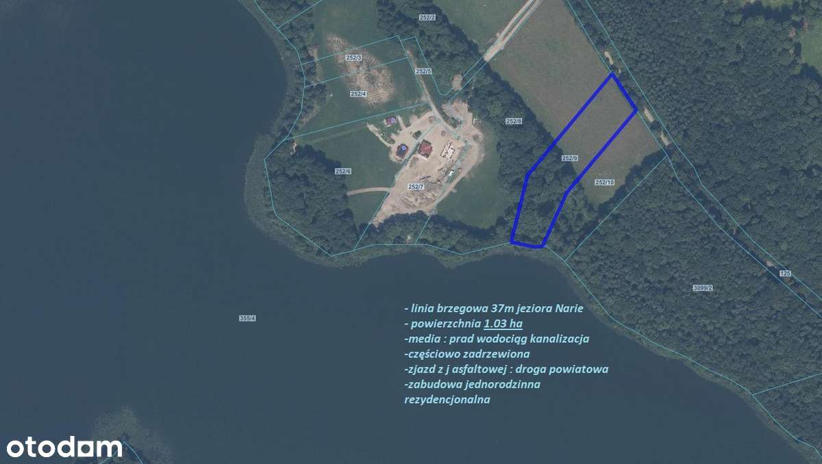 Linia brzegowa 70m  j Narie  PONARY LAS  &  WODA 0,9-1,03 ha media WZ - Pełny obrazek: 4/20