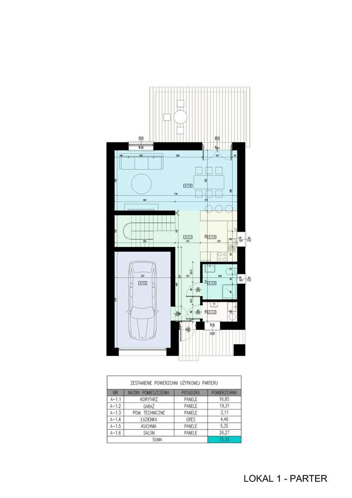 Dom bliźniak 124 m² z pompą ciepła i klimatyzacją, Kłaj, pow. wielicki-11