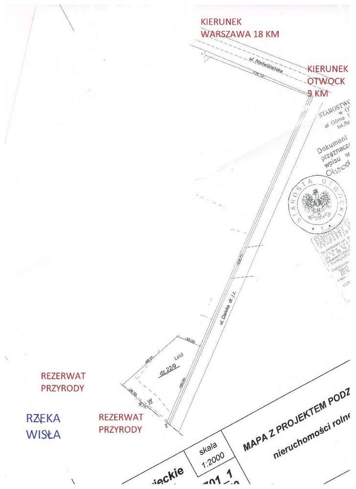 JÓZEFÓW k. OTWOCKA: działka pod 2 domy z WZ-1