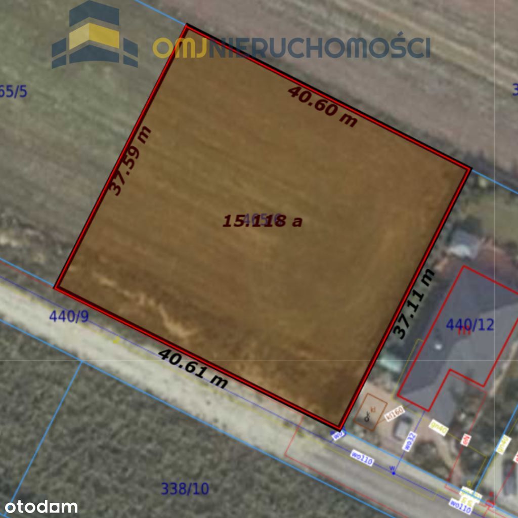 Działka budowlana 1500m2/ gaz/woda/prąd