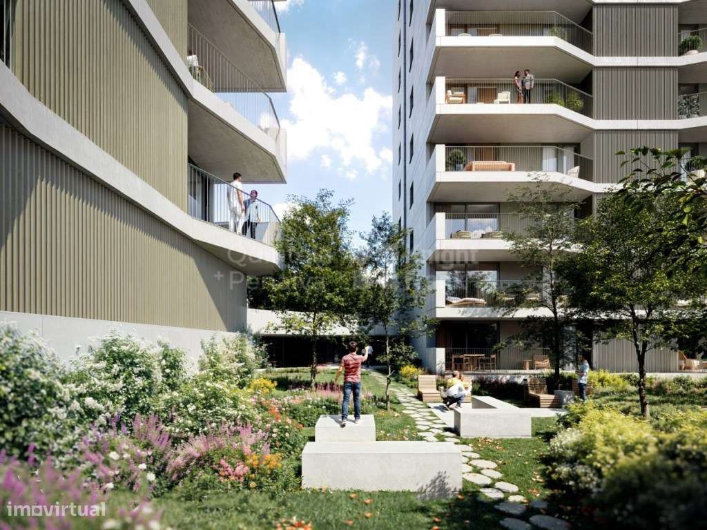 Apartamento T0 com varanda e estacionamento, nos Jardins d'Arrábida - Grande imagem: 2/16