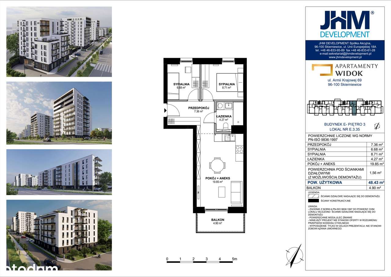 Apartamenty Widok | mieszkanie 3-pok. | E.3.35 - Pełny obrazek: 3/8
