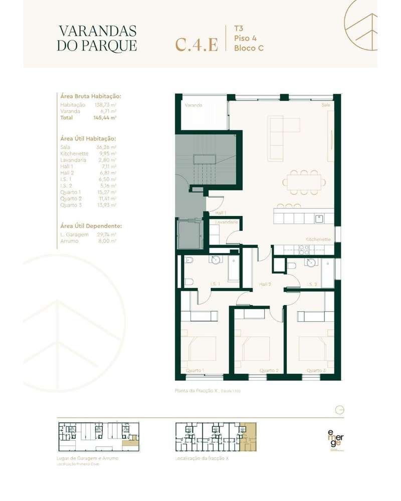 Apartamento T3 Novo com Varanda e Garagem – Varandas do Parque-31