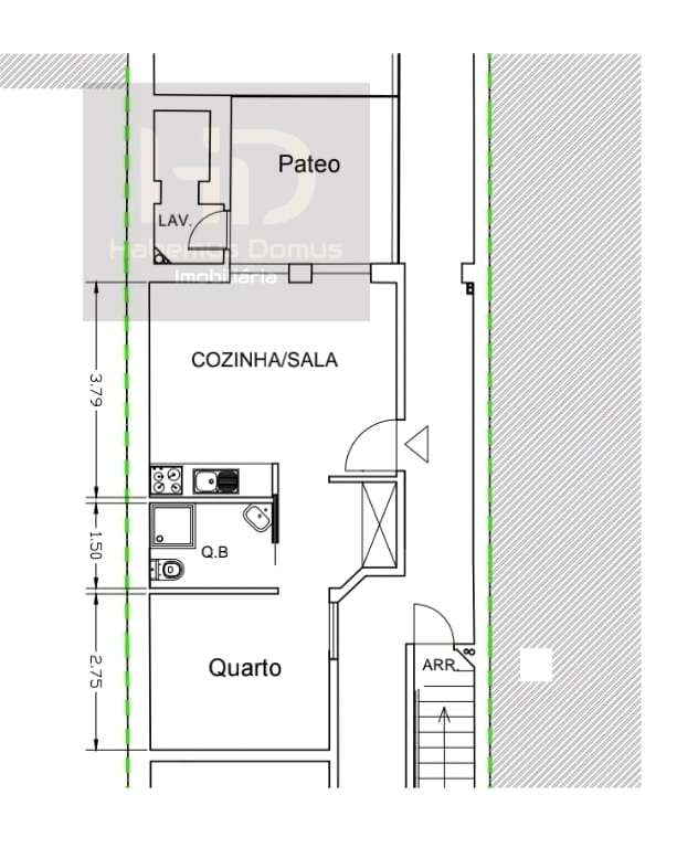 Apartamento T1  com 61m2 e Terraço Privativo próximo do metro no Porto-16