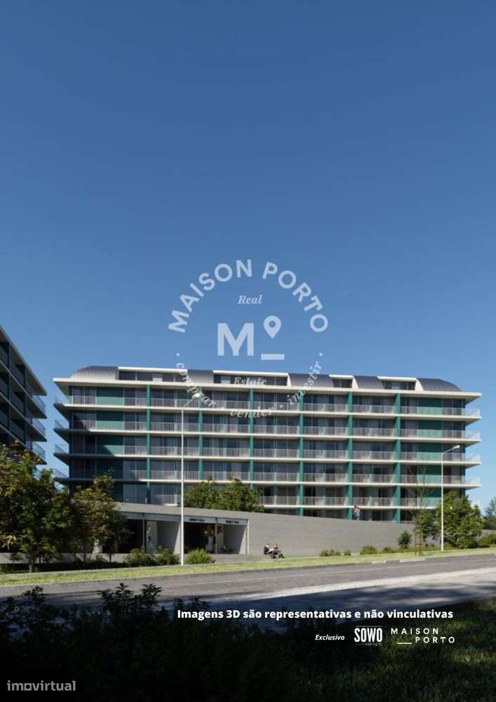 Apartamento T2 com Varanda e Lugar de Garagem e Piscina em Espinho - Grande imagem: 2/15