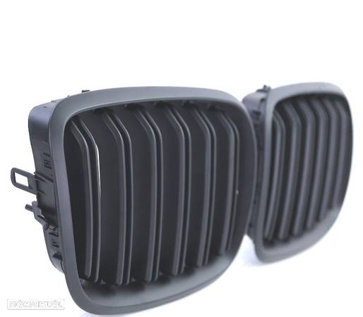 GRELHAS FRONTAIS PARA BMW X5 E70 X6 E71 LOOK PRETO MATT - 3