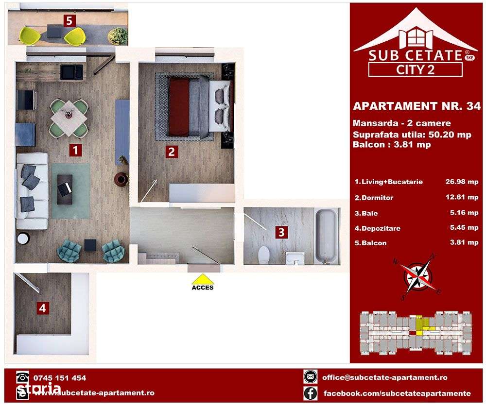 oferta imbatabila la ap cu 2 camere prin credit bancar-0