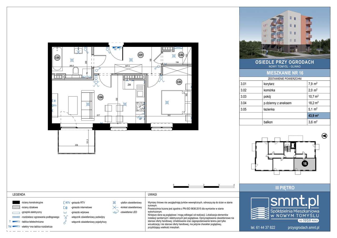 Osiedle Przy Ogrodach | mieszkanie 2-pok. | 16 - Pełny obrazek: 2/7