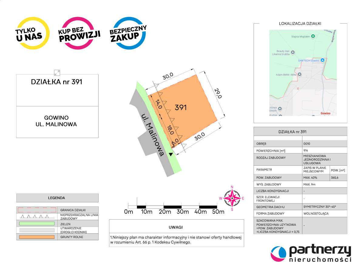 Dwie działki budowlane w Gowinie - Pełny obrazek: 5/15
