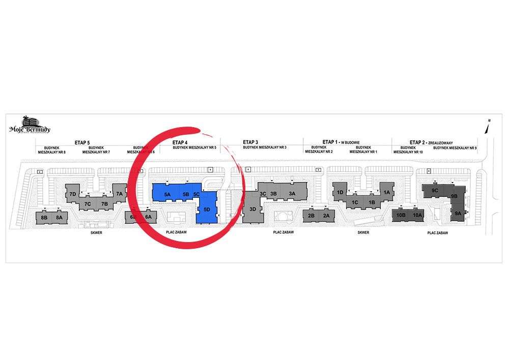 Mieszkanie 3 pokoje; 55,63 m2 z balkonem; 5D 108 - Pełny obrazek: 4/9