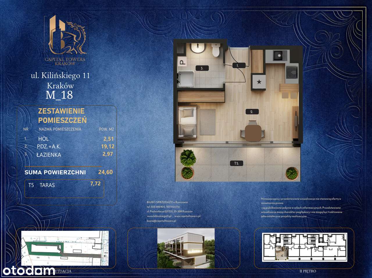 Nowe mieszkanie 24,60 m² blisko centrum Krakowa Kilińskiego 11 (lokal 18)