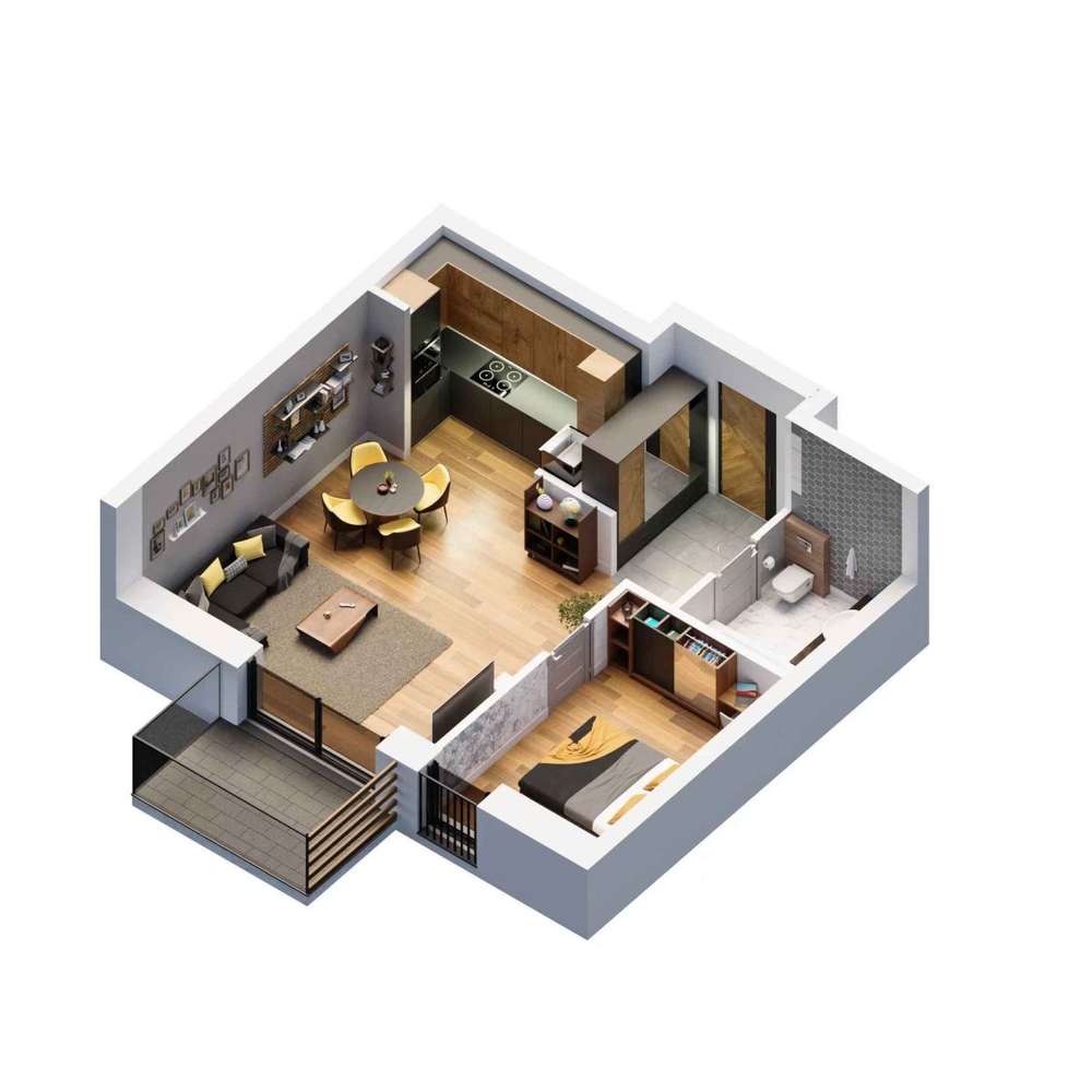 Nowe mieszkanie C0 Koszęcin Parter 51m2 z tarasem - Pełny obrazek: 5/20