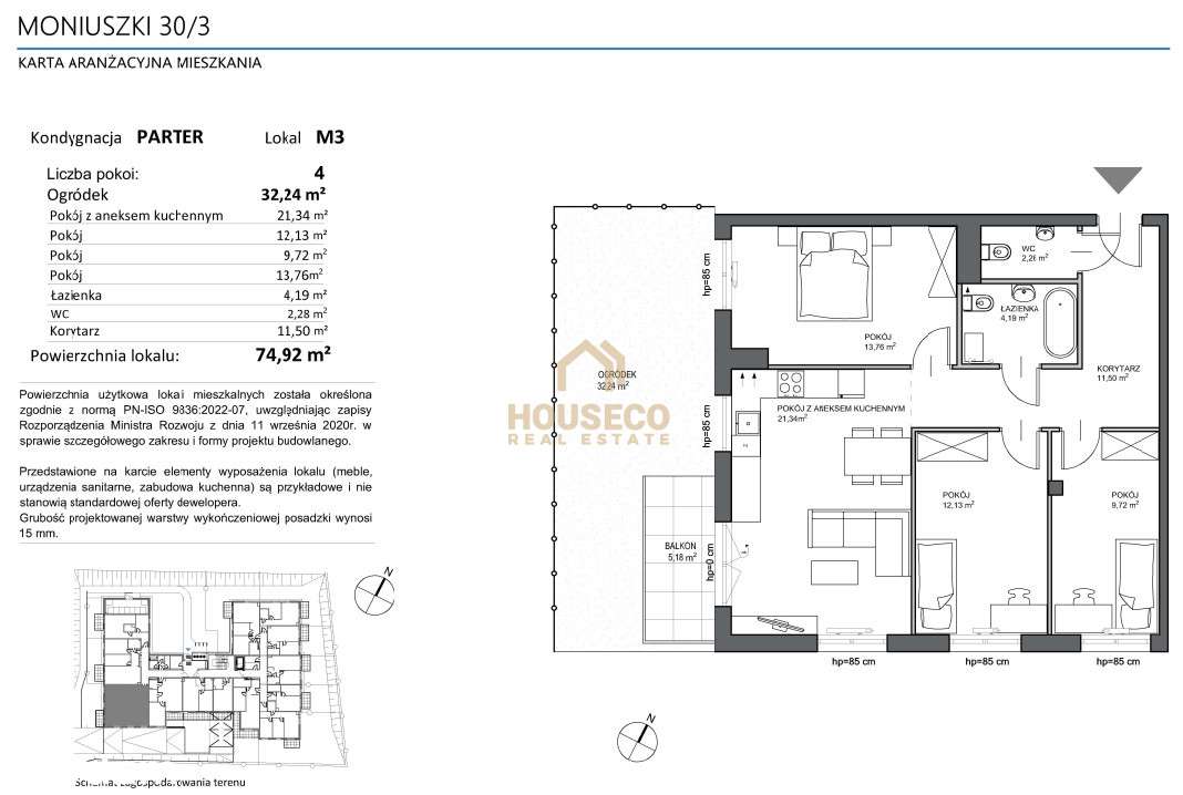 Kościerzyna|4pokoje|stan deweloperski - Pełny obrazek: 4/4