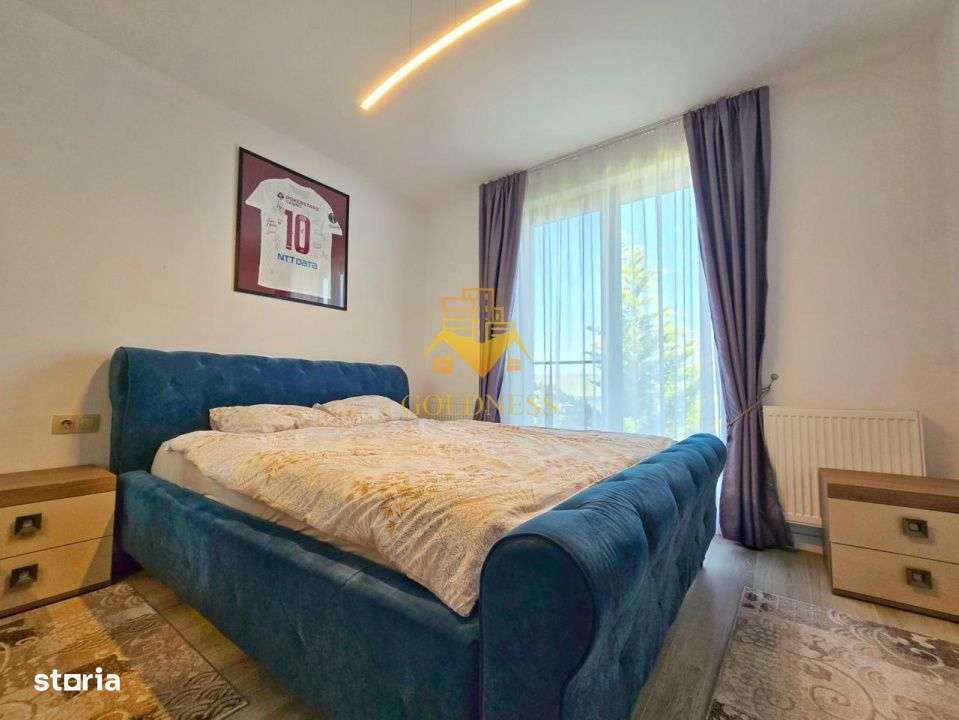 Casă modernă de vânzare, curte, 6 camere, parcare, Zona Vivo, Florești-9