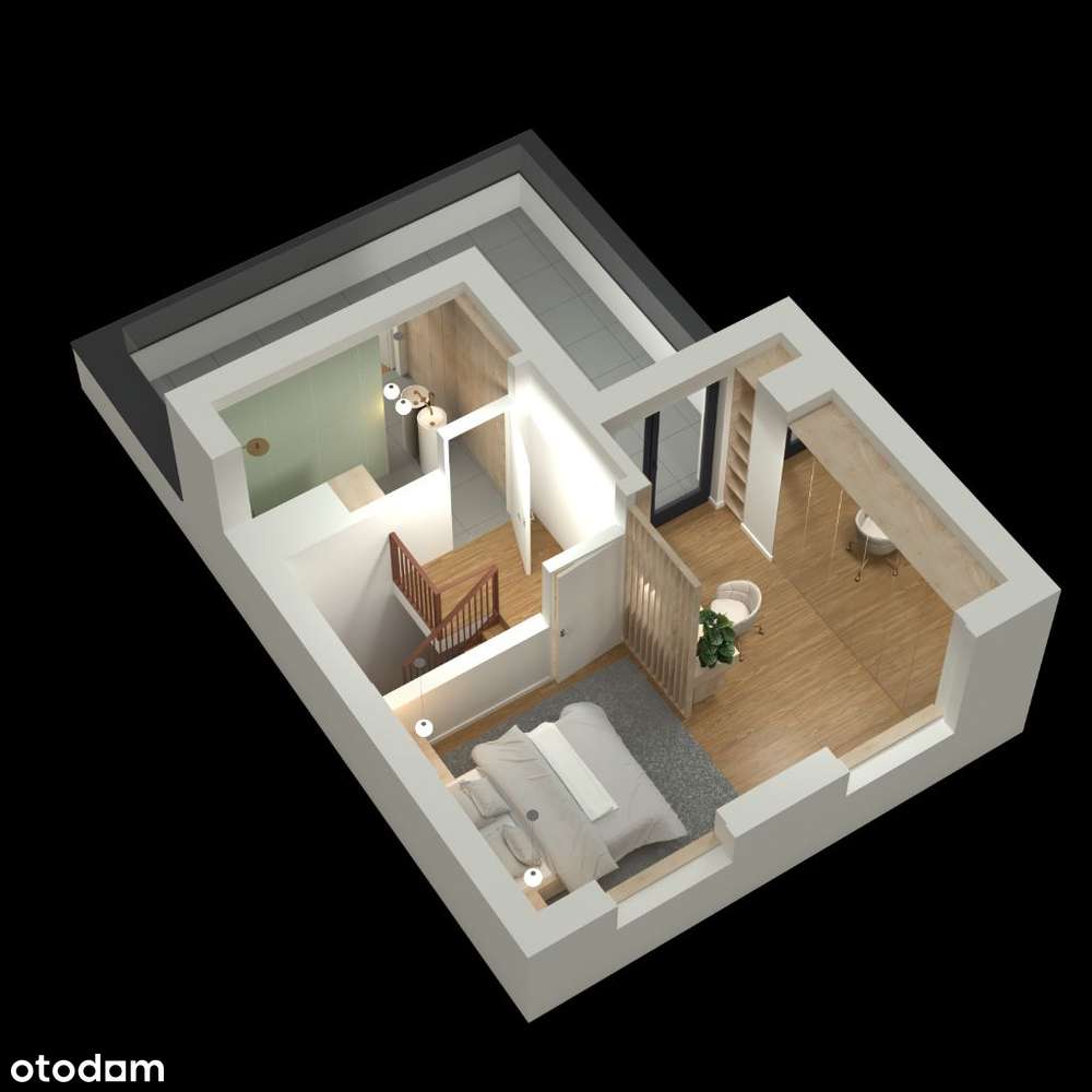 Nowoczesny dom wolnostojący z tarasem "3po3" dom B - Pełny obrazek: 5/17