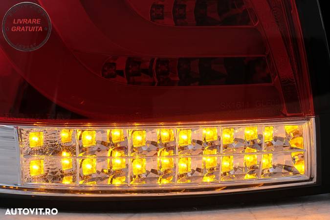 Stopuri Full LED VW Golf 6 VI (2008-2013) Rosu Clar- livrare gratuita - 12