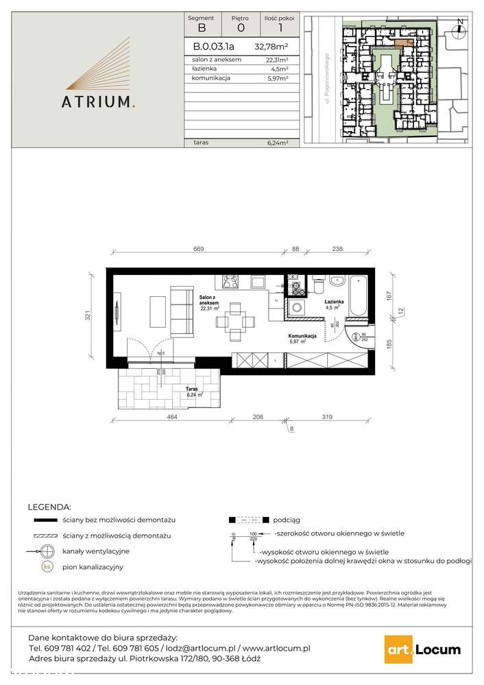1-pokojowe mieszkanie 33m2 + taras Bezpośrednio - Pełny obrazek: 2/7