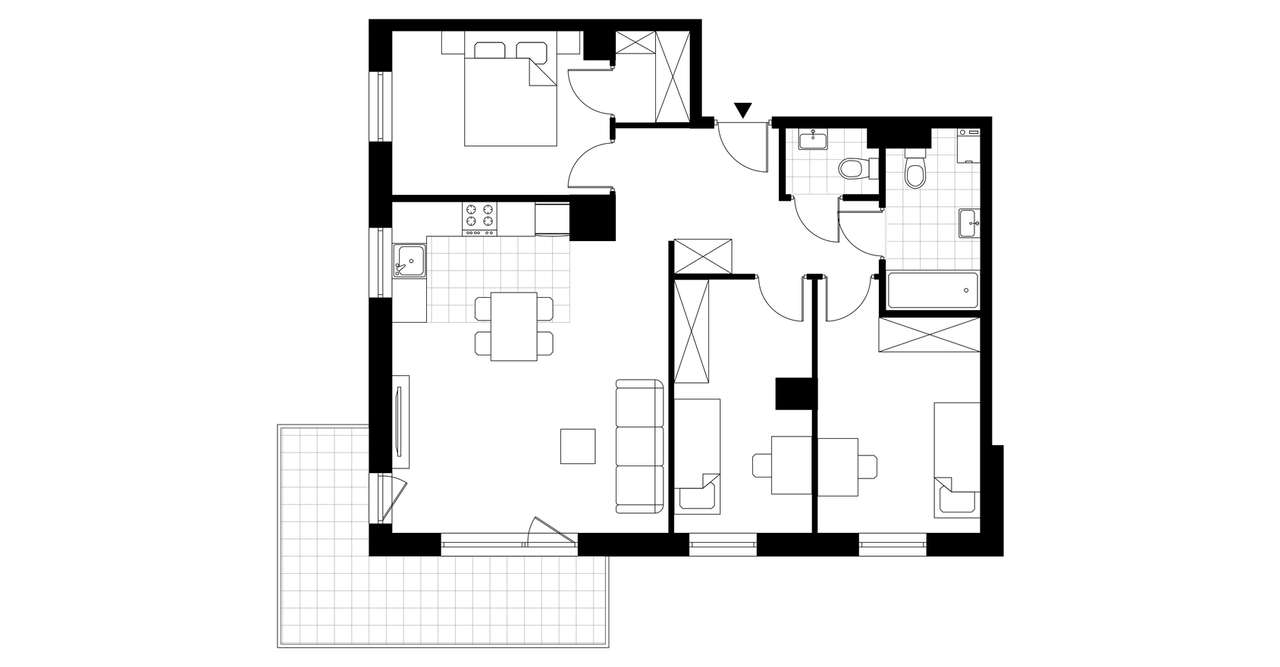 4-pokojowe mieszkanie 75m2 + balkon Bez Prowizji - Pełny obrazek: 3/8