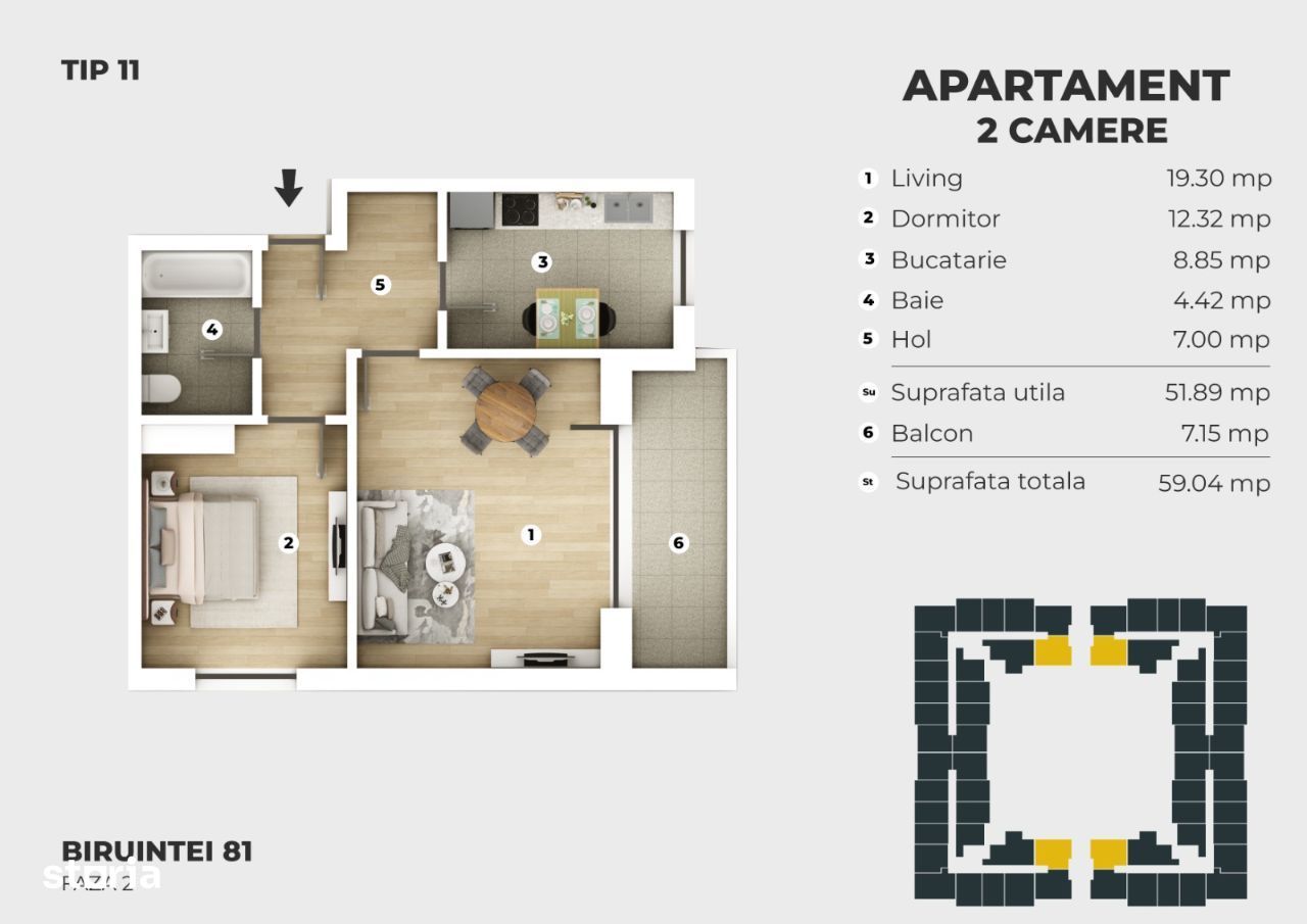 Apartament 2 camere decomandat, ansamblu cu piscina, metrou Berceni