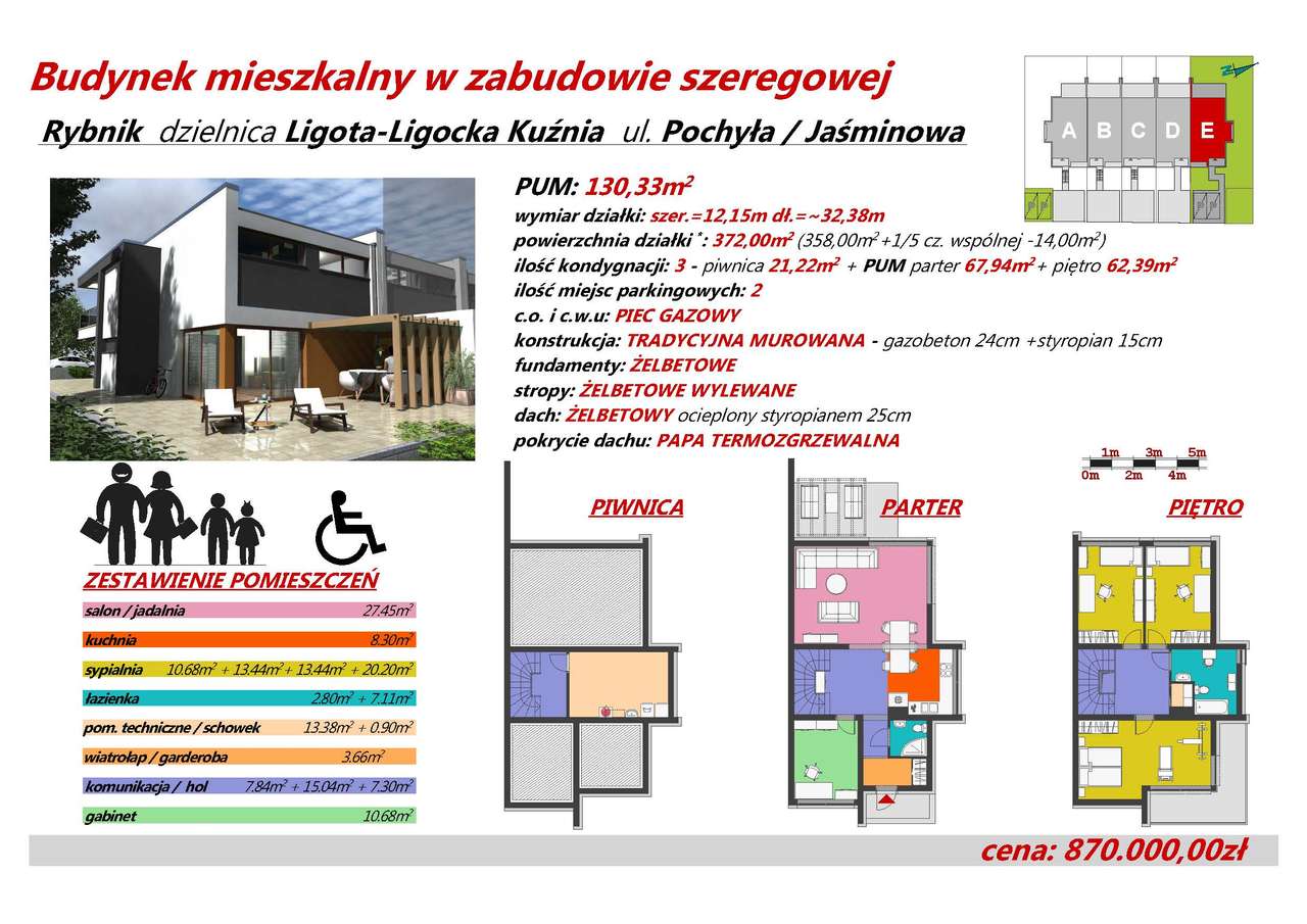 Nowoczesny dom szeregowy -  RYBNIK Ligota -  STANDARD PREMIUM-10