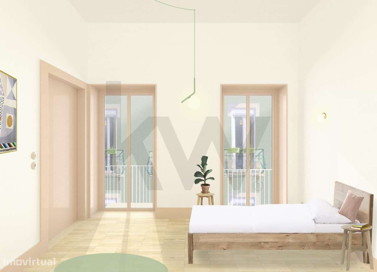 T2 Duplex com Jardim e Piscina – em Arroios. - Grande imagem: 3/7