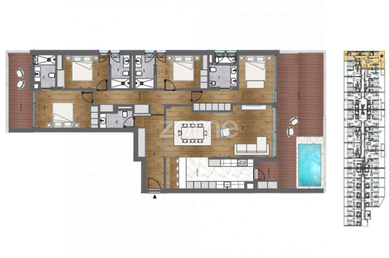 Apartamento T4 rooftop, duplex, piscina privativa, vista rio-3 frentes - Grande imagem: 4/38