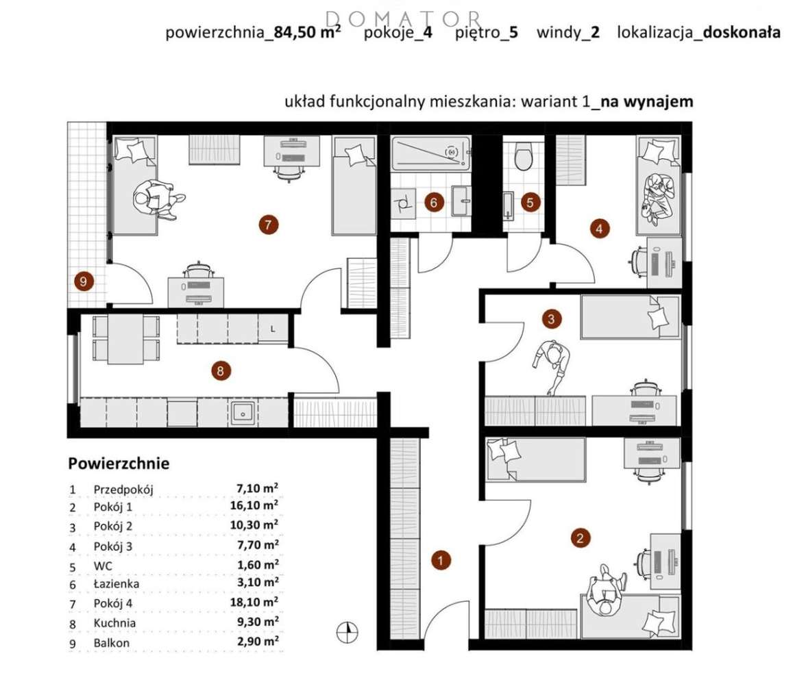 4 duże pokoje z balkonem, bez prowizji-10