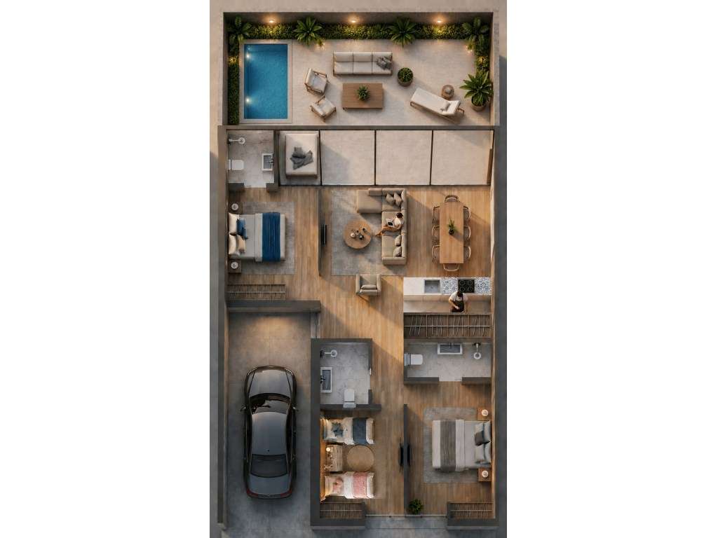 Moradia V3 com piscina e vista do castelo - Estremoz ECO Living-14