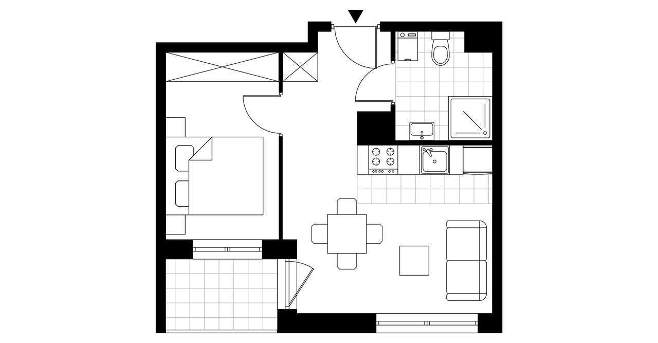 2-pokojowe mieszkanie 31m2 + loggia Bez Prowizji - Pełny obrazek: 3/8