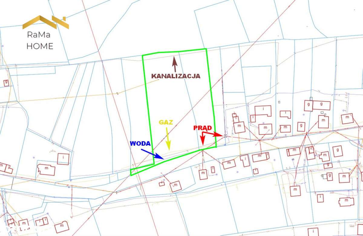 Działka usługowa 7000m2 , wjazd z drogi powiatowej-10