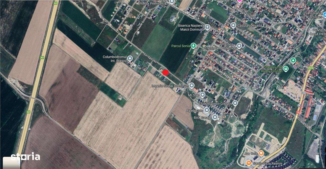 Teren intravilan granita Rasnov Cristian 890 mp - Imagine principală: 4/5