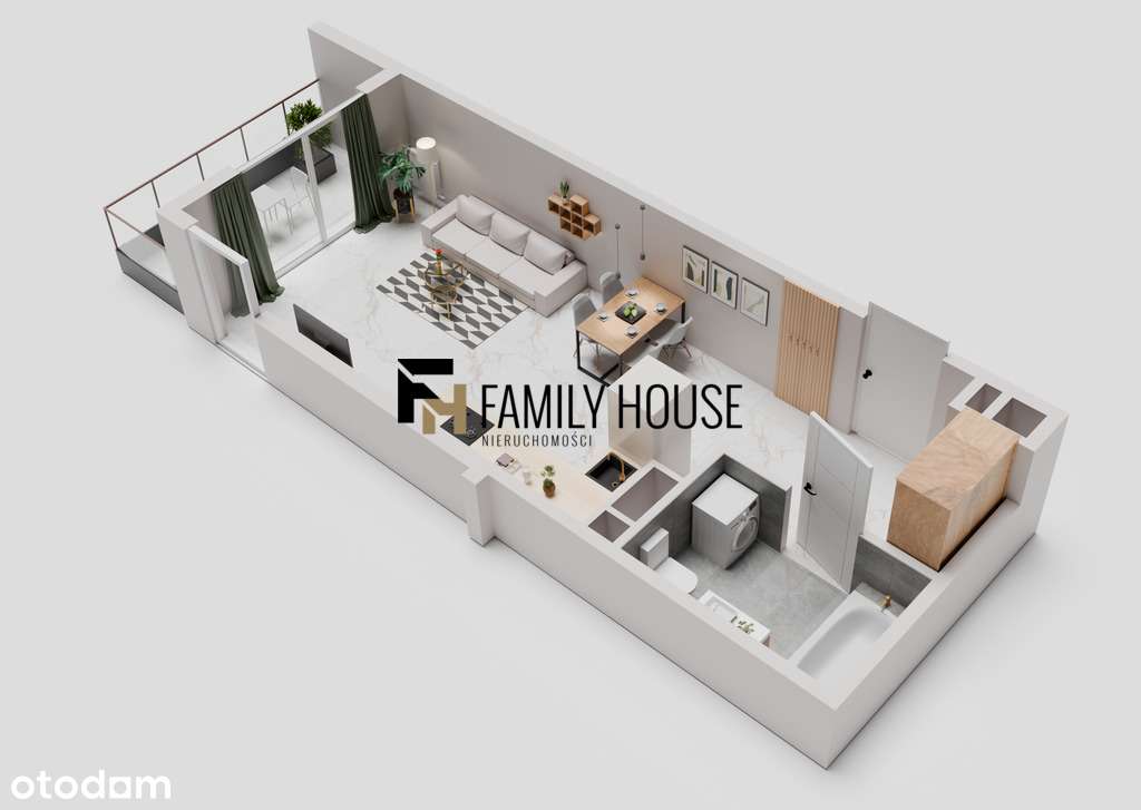 Jędrzejów, kawalerka, stan deweloperski 32,48 m2-3